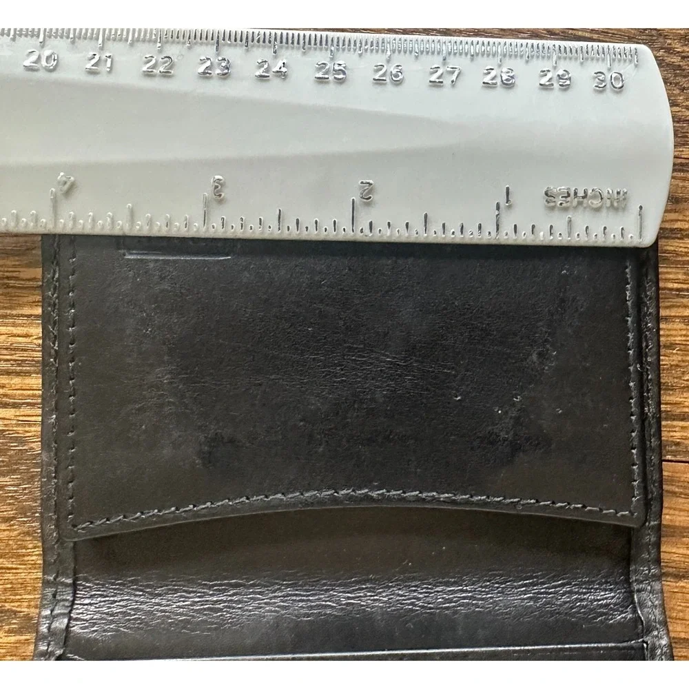 Vintage COACH Bifold Leather Wallet Black Mens Classic Leather Spain